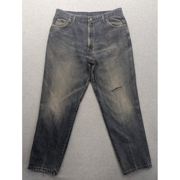 Vintage H.I.S Jeans Mens 42x34 Blue Gray Distressed Stonewash 90s Made USA Y2K - Picture 1 of 15